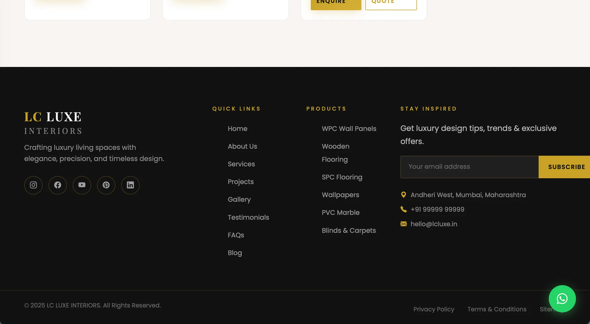 Brand system & footer